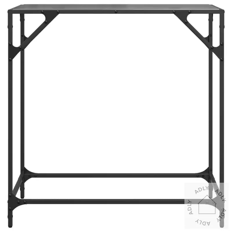 Konsollbord Med Svart Glassplate 80X35X81 Cm Stål