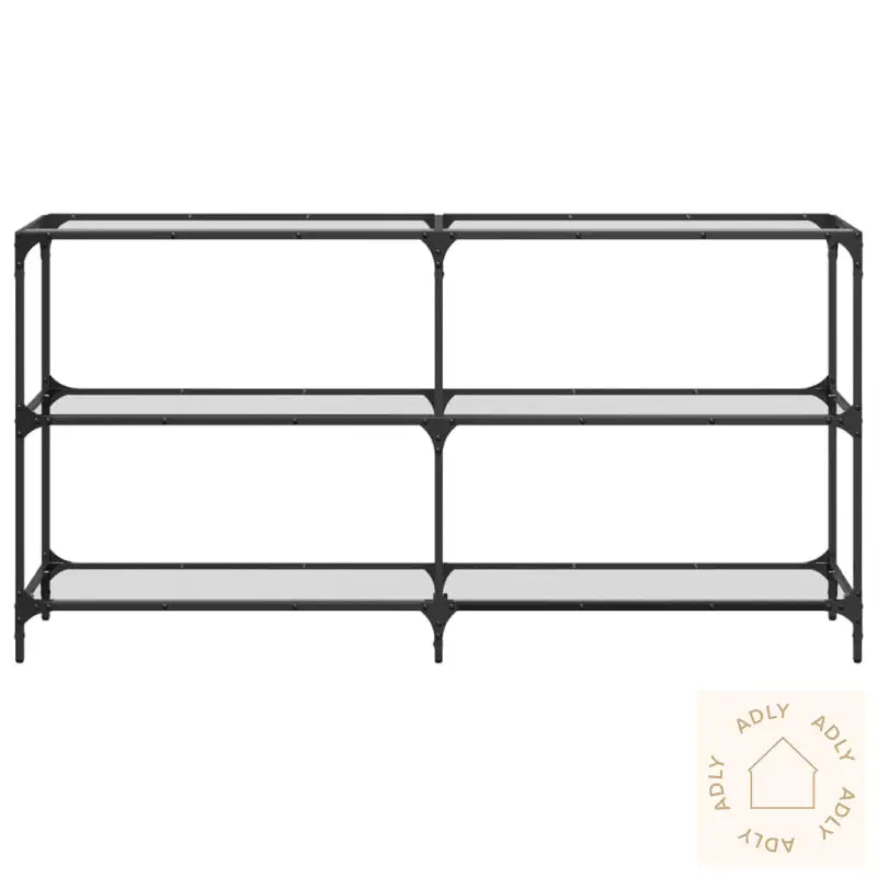Konsollbord Med Gjennomsiktig Glassplate 158,5X30X81 Cm Stål