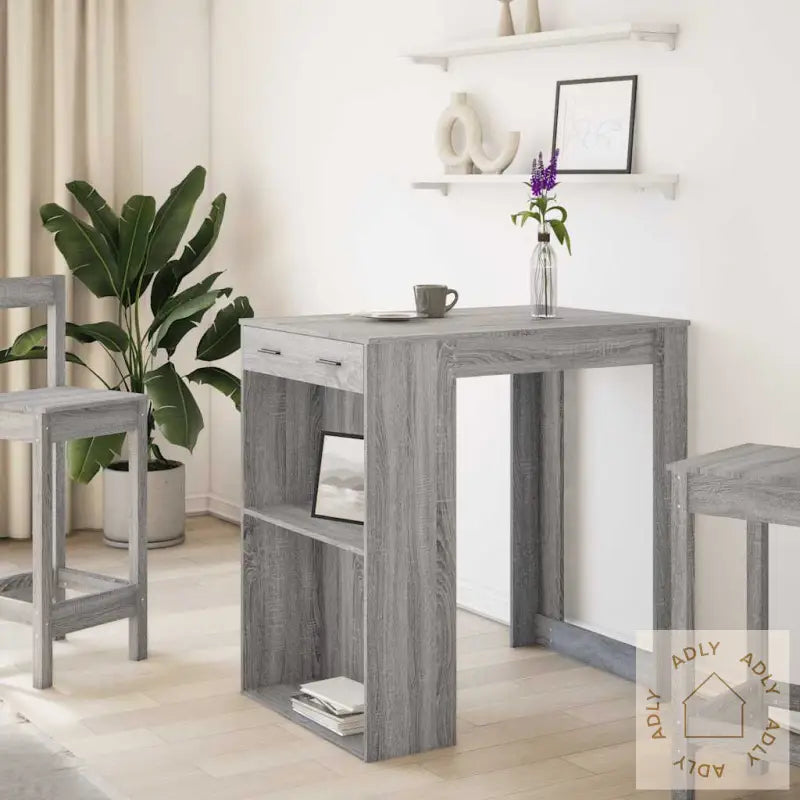 Barbord Grå Sonoma Eik 102X70X103,5 Cm Konstruert Tre