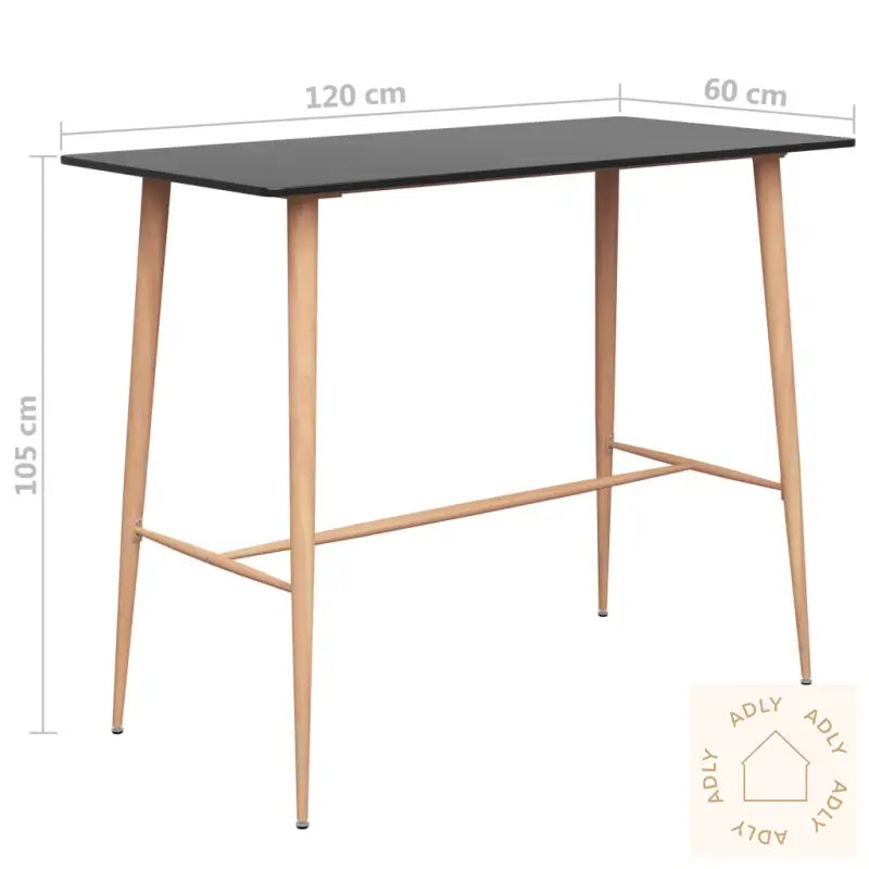 Barbord Svart 120X60X105 Cm