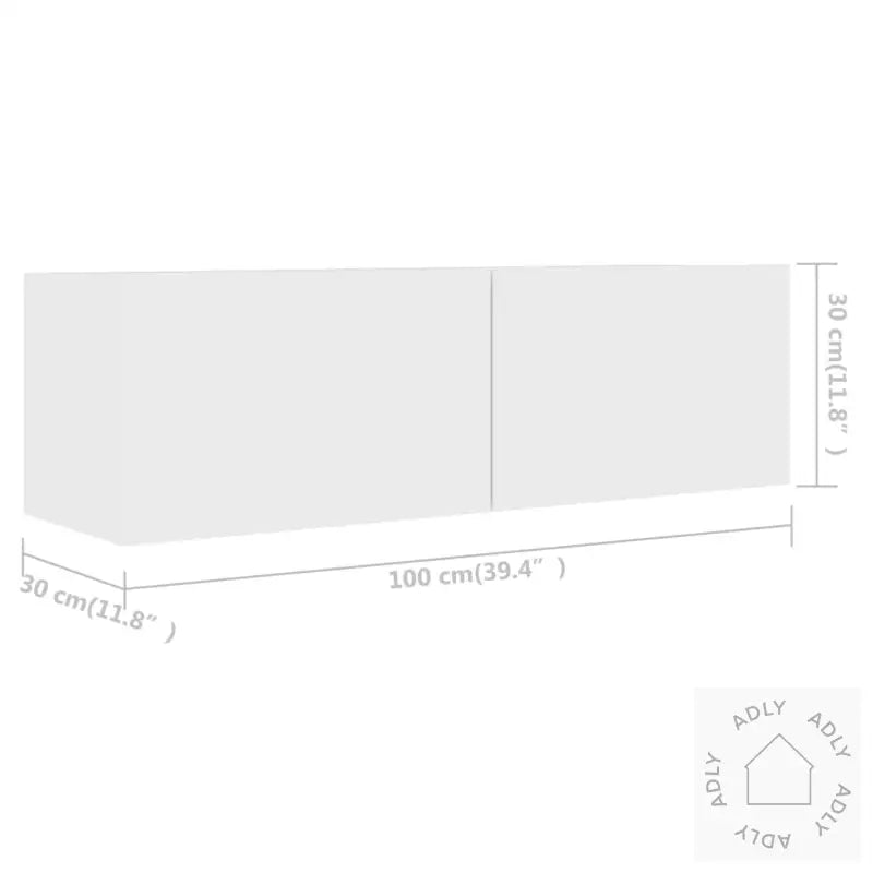 Tv-Benker 4 Stk Hvit 100X30X30 Cm Konstruert Tre