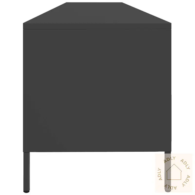 Tv-Benk Svart 202X39X43,5 Cm Kaldvalset Stål