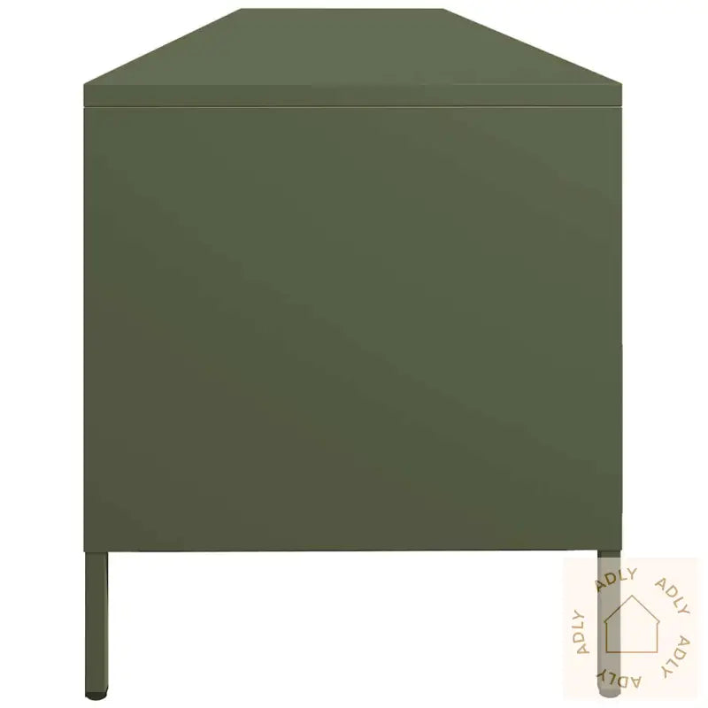 Tv-Benk Olivengrønn 202X39X43,5 Cm Kaldvalset Stål