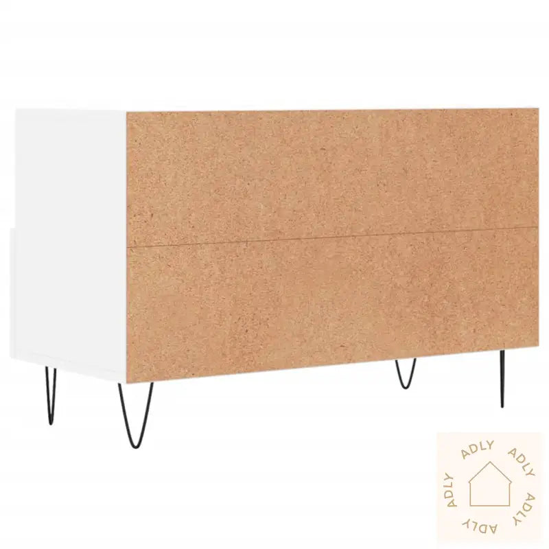 Tv-Benk Hvit 80X36X50 Cm Konstruert Tre