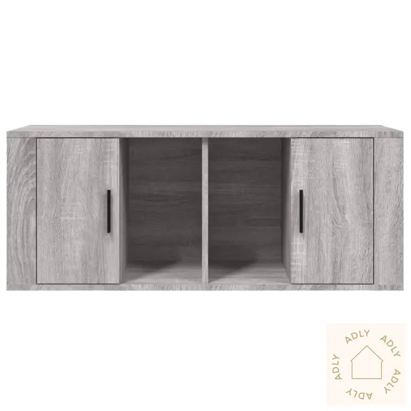 Tv-Benk Grå Sonoma 100X35X40 Cm Konstruert Tre