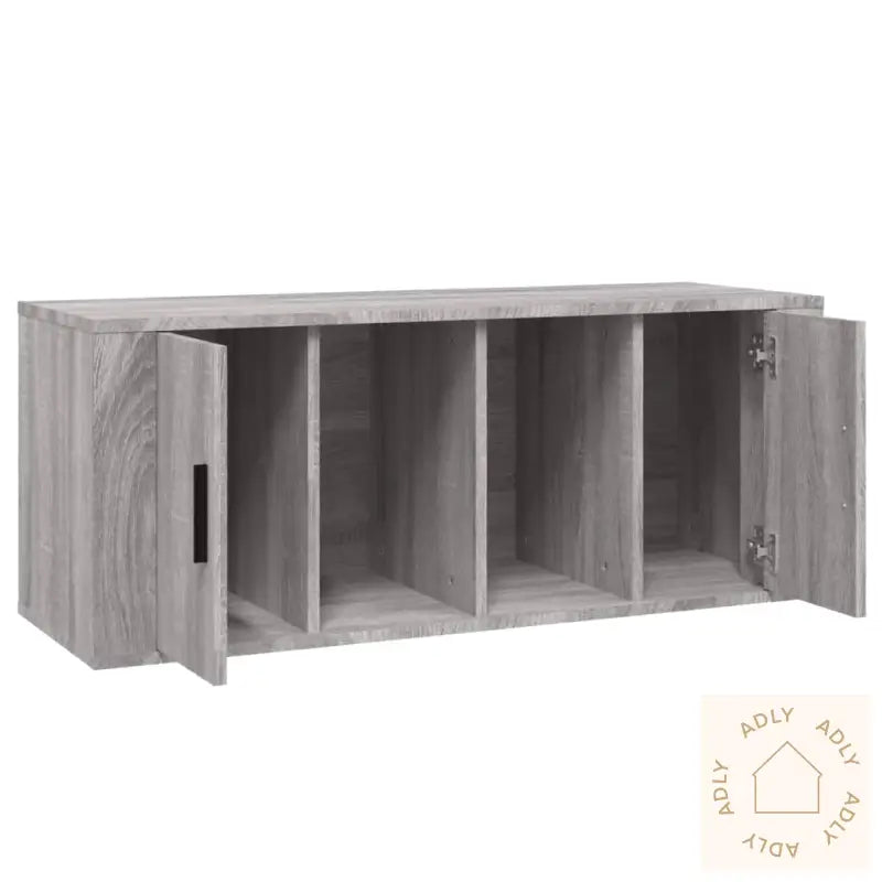 Tv-Benk Grå Sonoma 100X35X40 Cm Konstruert Tre