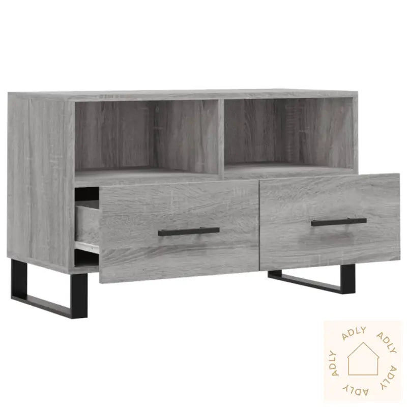 Tv-Benk Grå Sonoma 80X36X50 Cm Konstruert Tre