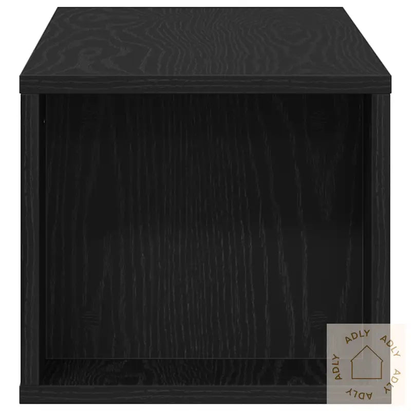Veggmontert Tv-Skap I Svart Eik 100X30X26,5 Cm Laget Av Konstruert Tre