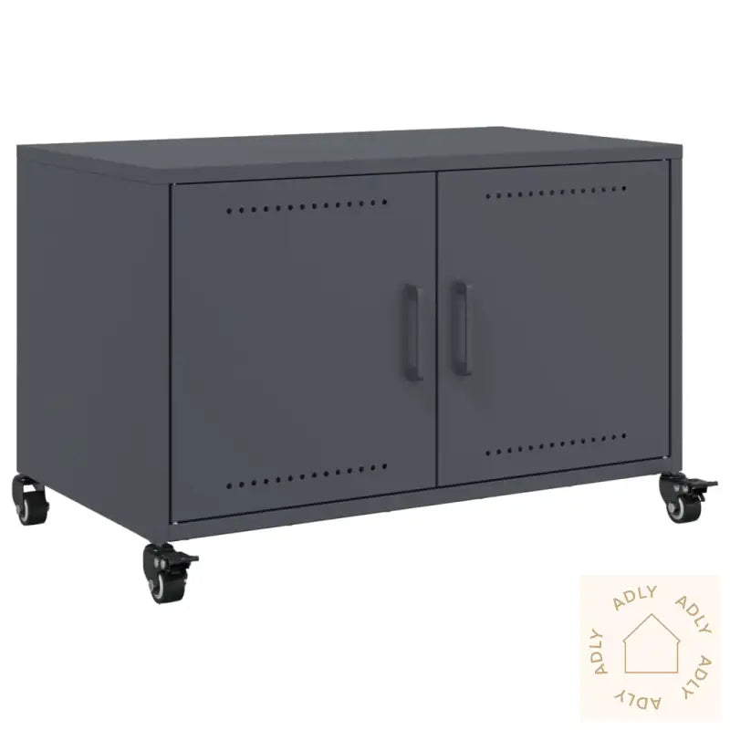Tv-Benk Antrasitt 68X39X43,5 Cm Kaldvalset Stål