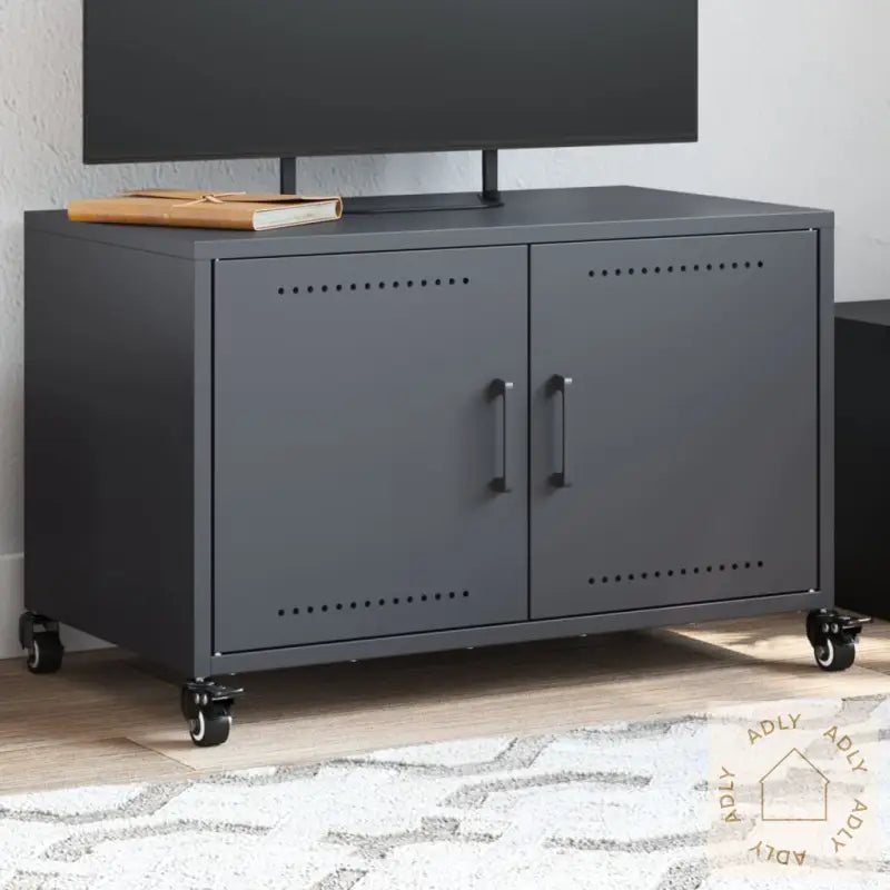 Tv-Benk Antrasitt 68X39X43,5 Cm Kaldvalset Stål