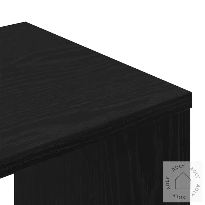 3-Delt Tv-Stativsett, Veggmontert, Svart Eik, Konstruert Tre