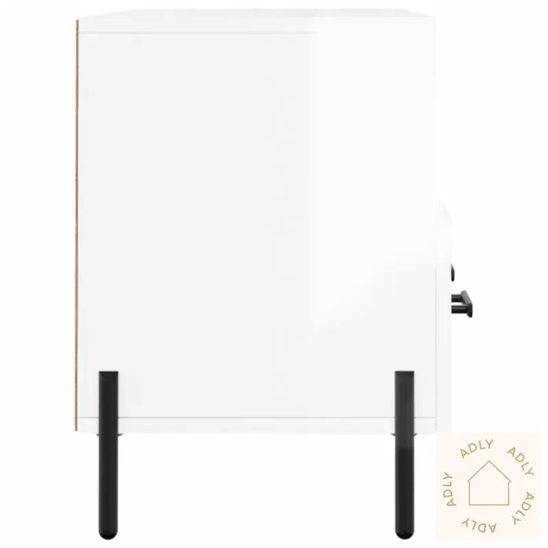 Tv-Benk Høyglans Hvit 102X36X50 Cm Konstruert Tre