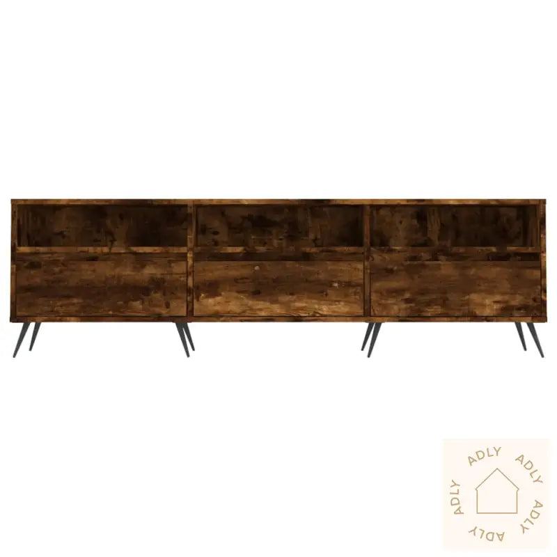 Tv-Benk Røkt Eik 150X30X44,5 Cm Konstruert Tre