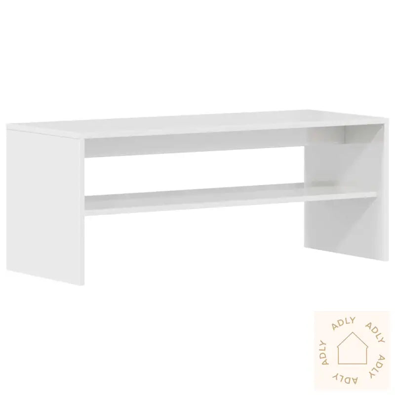 Tv-Benk Høyglans Hvit 100X40X40 Cm Sponplate