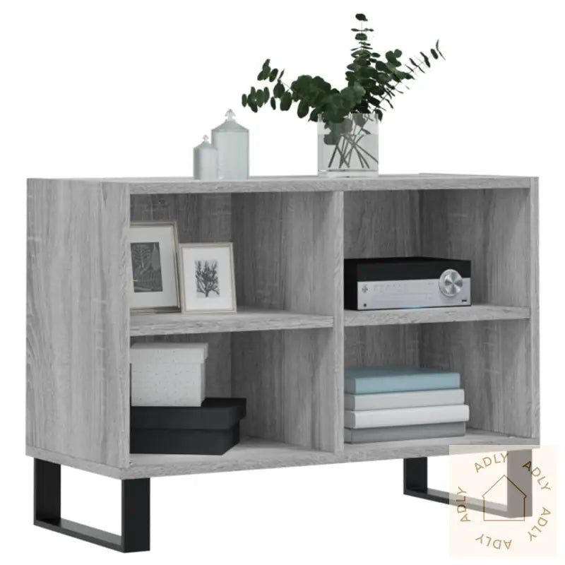 Tv-Benk Grå Sonoma 69,5X30X50 Cm Konstruert Tre