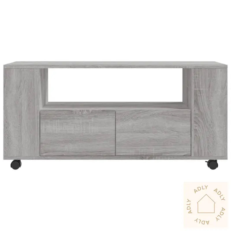 Tv-Benk Grå Sonoma 102X34,5X43 Cm Konstruert Tre