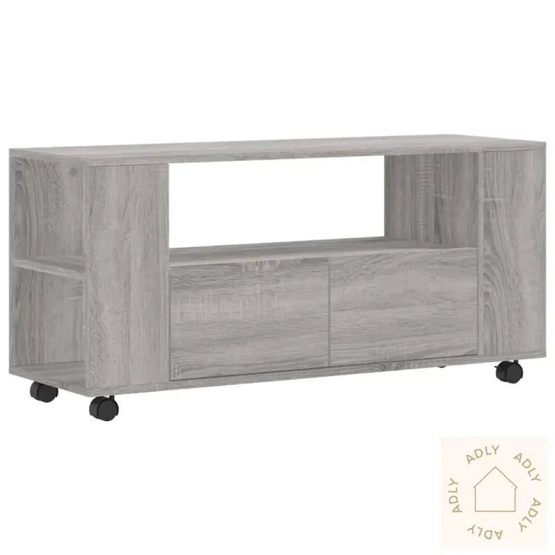 Tv-Benk Grå Sonoma 102X34,5X43 Cm Konstruert Tre