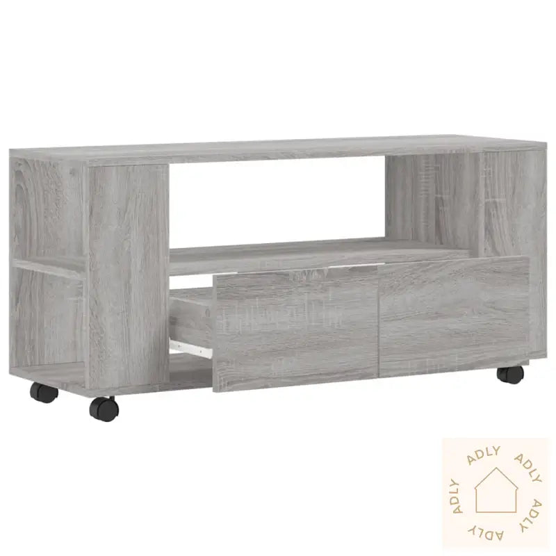 Tv-Benk Grå Sonoma 102X34,5X43 Cm Konstruert Tre