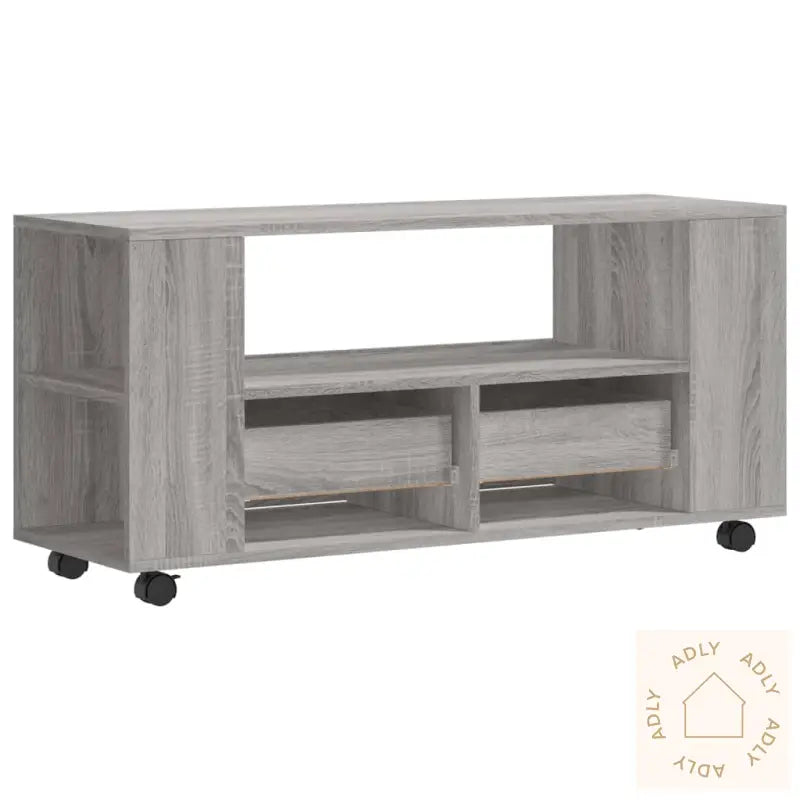 Tv-Benk Grå Sonoma 102X34,5X43 Cm Konstruert Tre