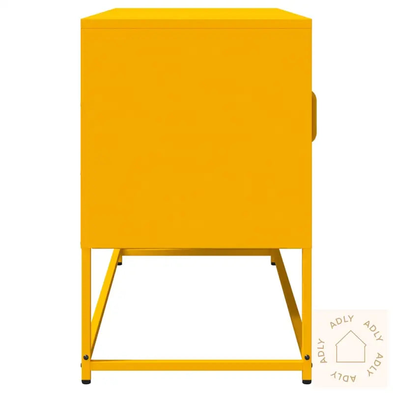 Tv-Skap Sennep Gul 100,5X39X60,5 Cm Kaldvalset Stål