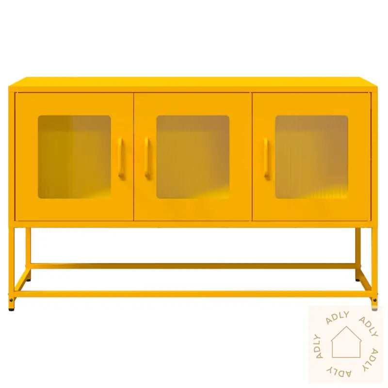 Tv-Skap Sennep Gul 100,5X39X60,5 Cm Kaldvalset Stål