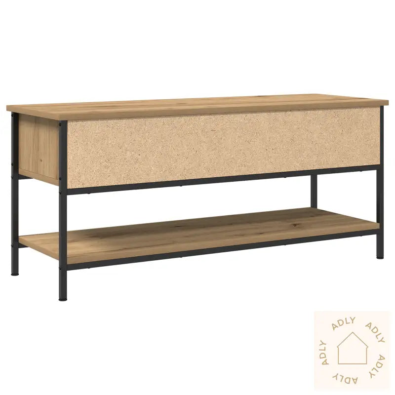Tv-Benk Artisan Eik 100X35X45 Cm Bearbeidet Tre Og Stål