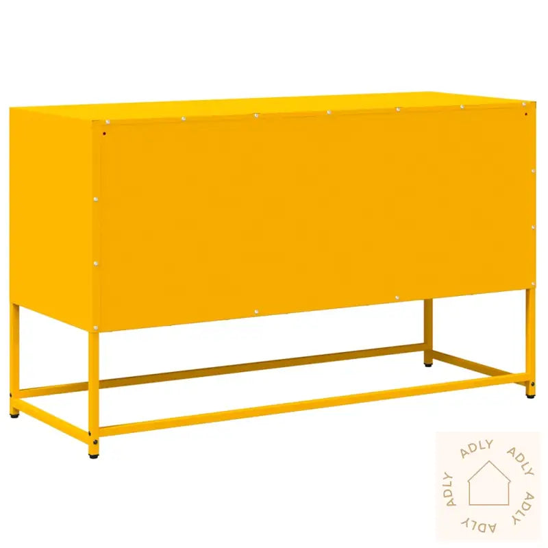 Tv-Skap Sennep Gul 100,5X39X60,5 Cm Kaldvalset Stål