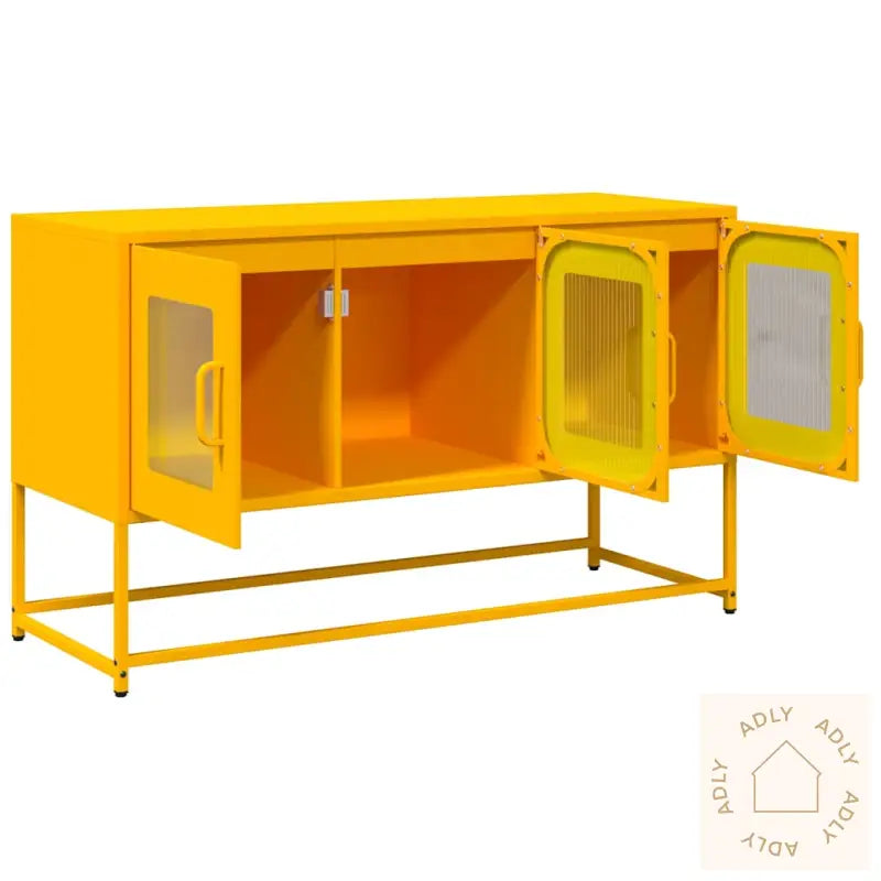 Tv-Skap Sennep Gul 100,5X39X60,5 Cm Kaldvalset Stål