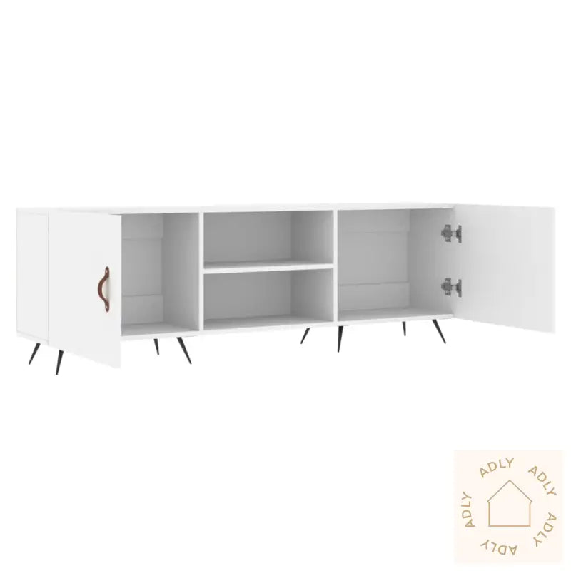 Tv-Benk Hvit 150X30X50 Cm Konstruert Tre