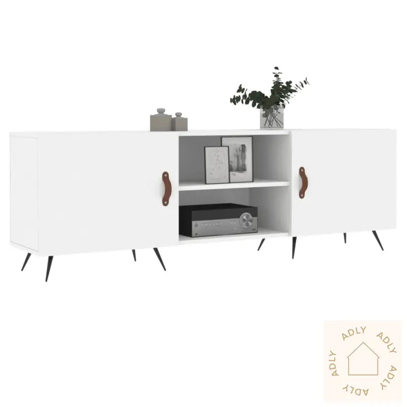 Tv-Benk Hvit 150X30X50 Cm Konstruert Tre