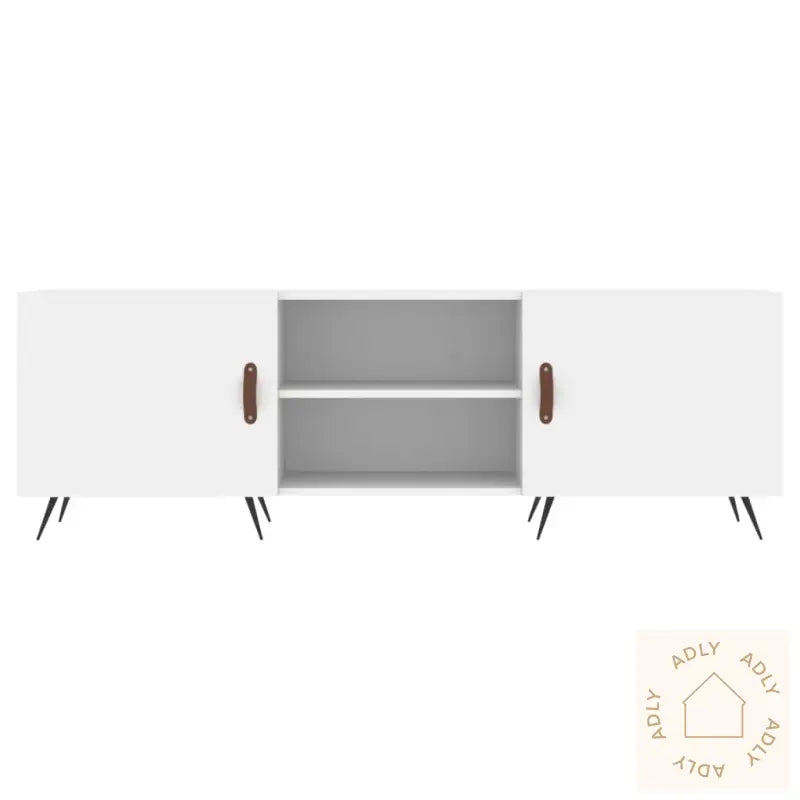 Tv-Benk Hvit 150X30X50 Cm Konstruert Tre