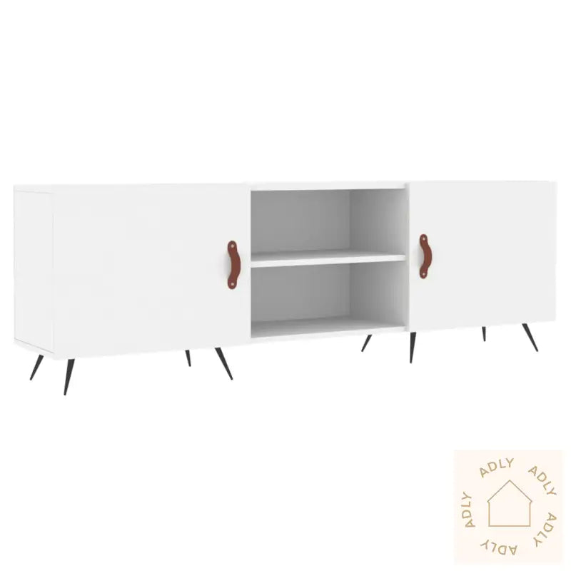 Tv-Benk Hvit 150X30X50 Cm Konstruert Tre