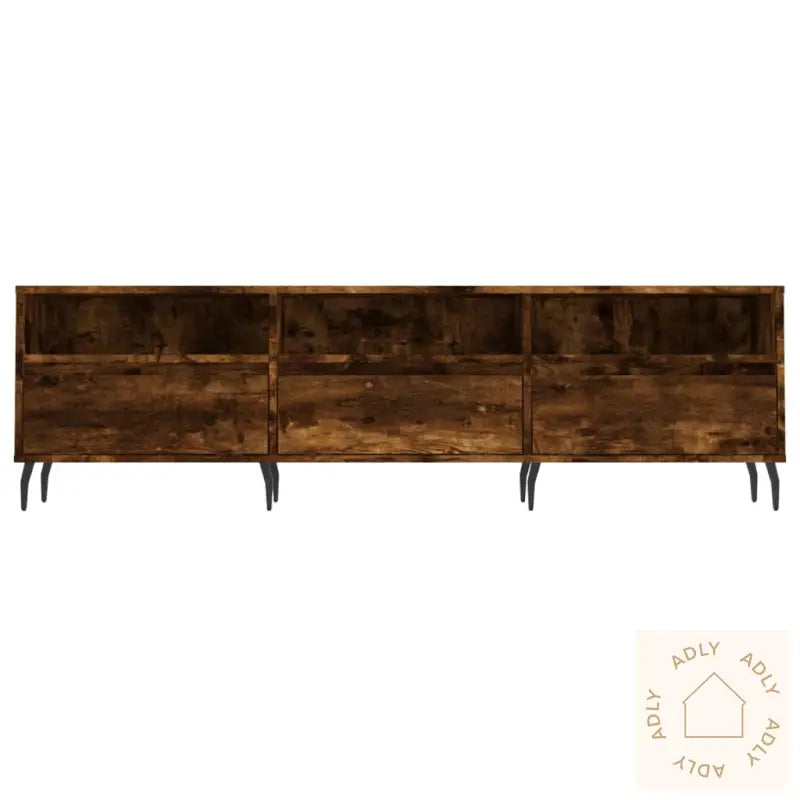 Tv-Benk Røkt Eik 150X30X44,5 Cm Konstruert Tre