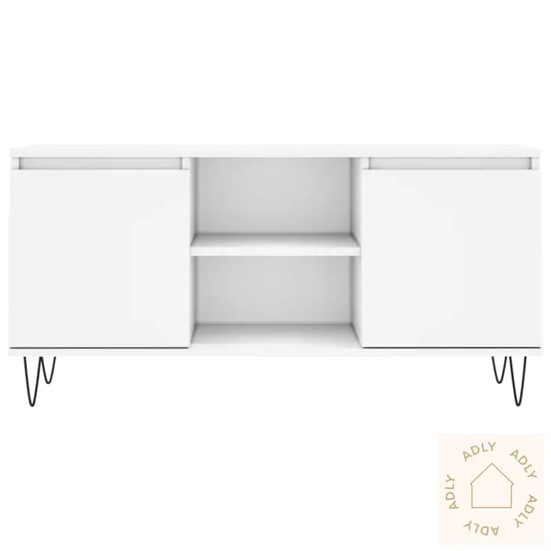 Tv-Benk Hvit 104X35X50 Cm Konstruert Tre