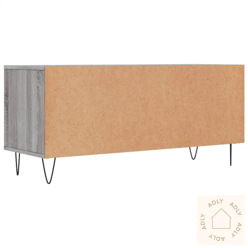Tv-Benk Grå Sonoma 100X34,5X44,5 Cm Konstruert Tre