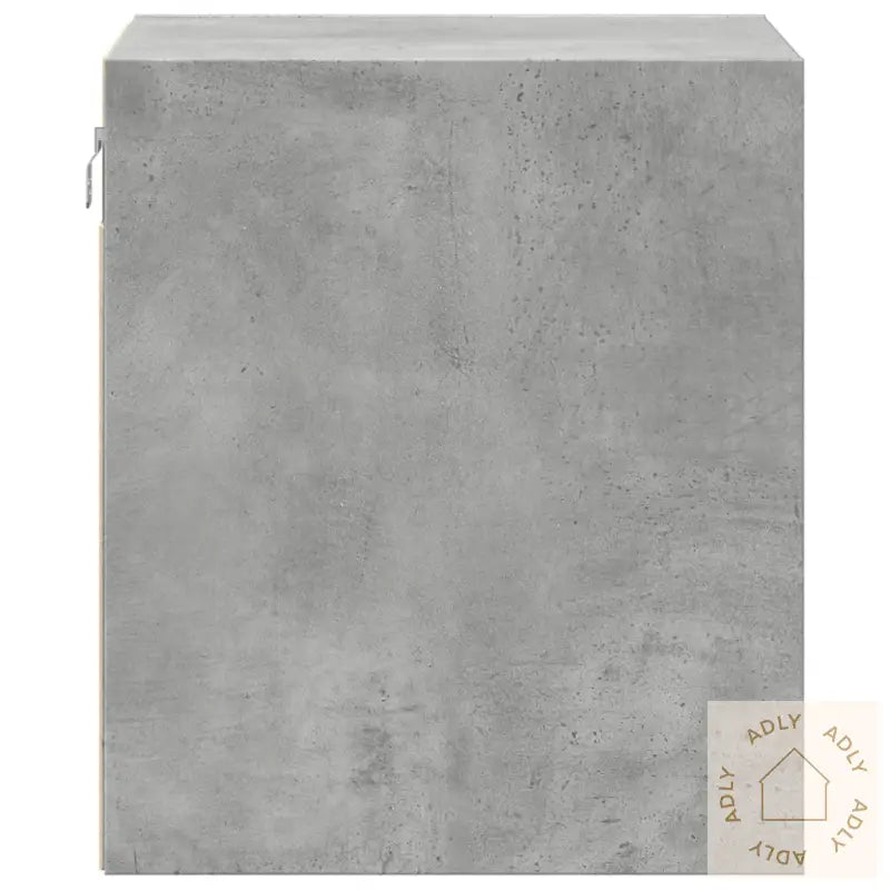 Vegghengt Nattbord Med Led-Lys Betonggrå