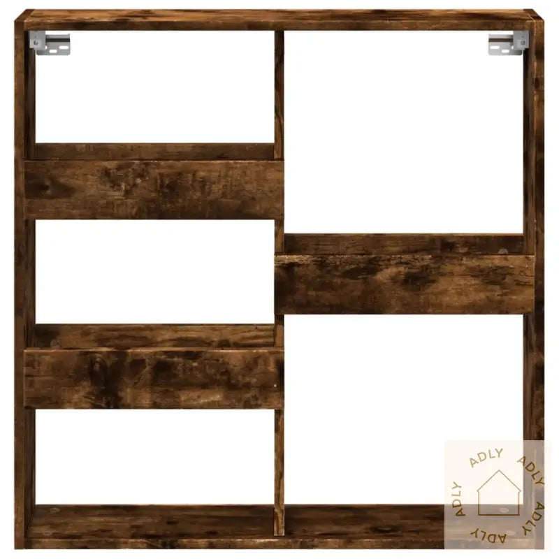 Veggskap Røkt Eik 80X15X80 Cm Konstruert Tre