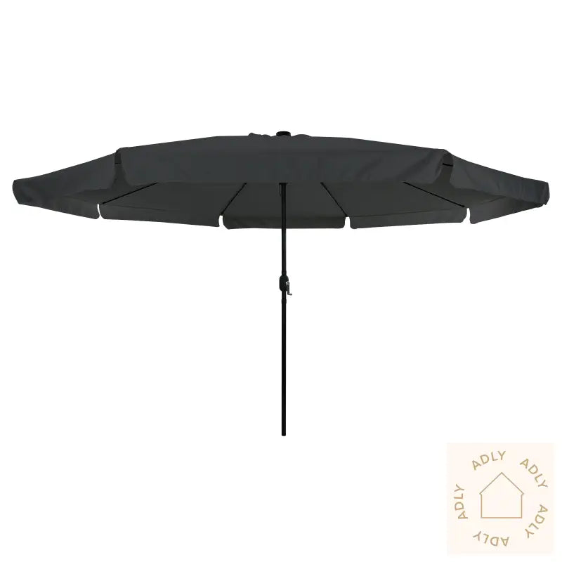 Hageparasol Med Led-Lamper 395X245 Cm Antrasitt