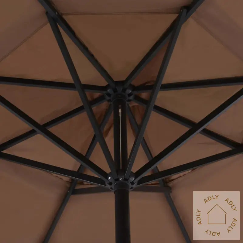 Hageparasoll Med Bærbar Fot Gråbrun