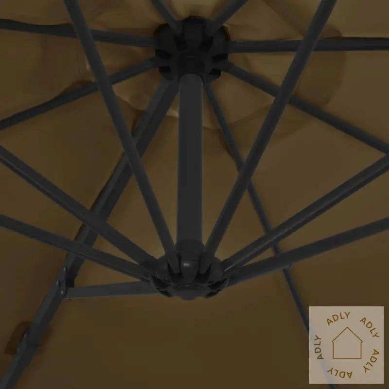 Hageparasoll Med Bærbar Fot Gråbrun