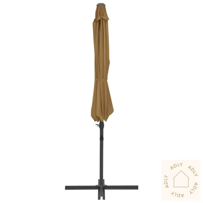 Hageparasoll Med Bærbar Fot Gråbrun