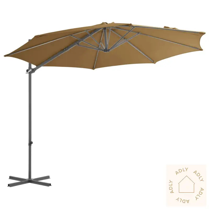 Hageparasoll Med Bærbar Fot Gråbrun