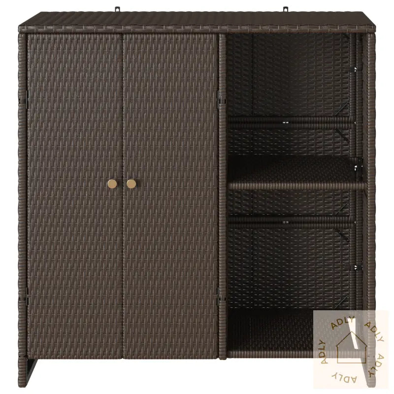 Oppbevaringsskap Brun 100X36X102 Cm Rattan