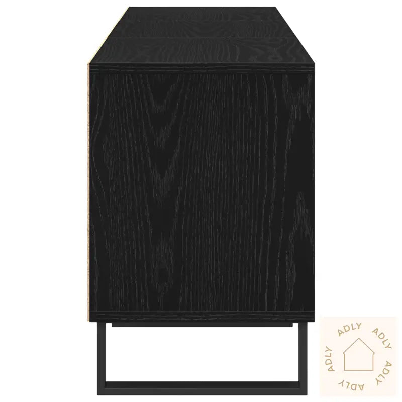 Tv-Benk Svart Eik 150X30X44,5 Cm Konstruert Tre