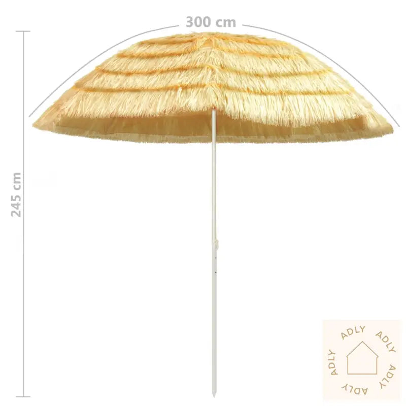 Strandparasoll Naturell 300 Cm Hawaii-Stil