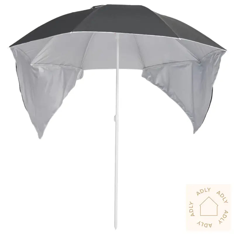 Strandparasoll Med Sidevegger Antrasitt 215 Cm