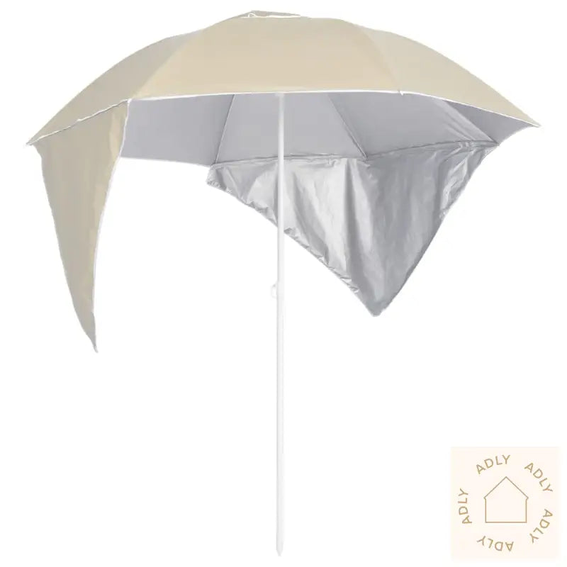 Strandparasoll Med Sidevegger Sand 215 Cm