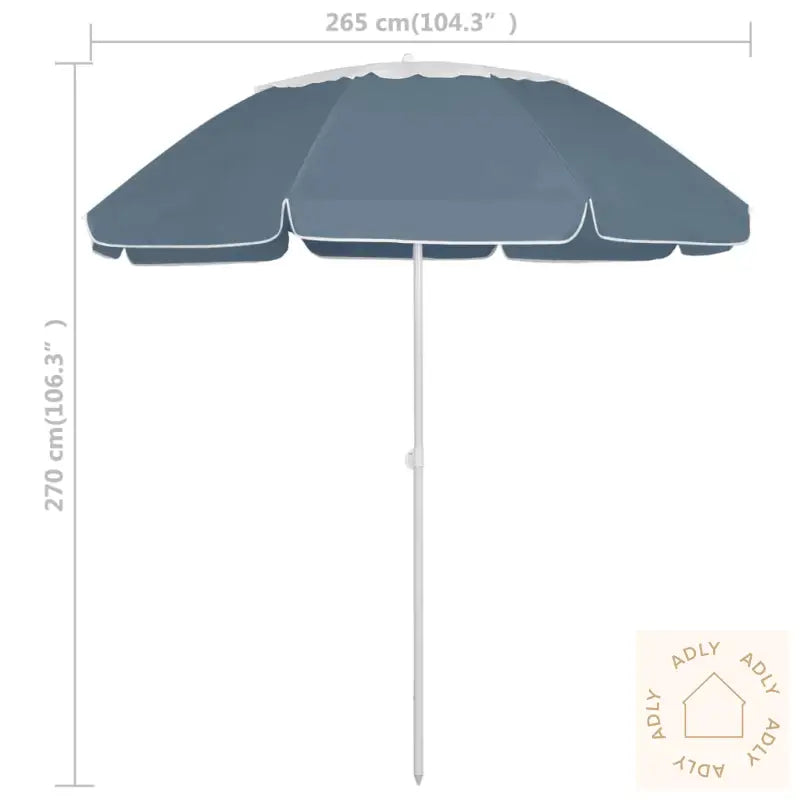 Strandparasoll Blå 300 Cm