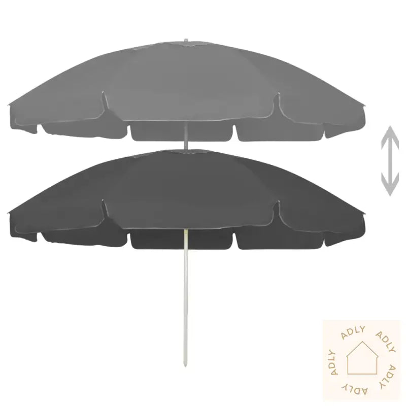 Strandparasoll Antrasitt 240 Cm