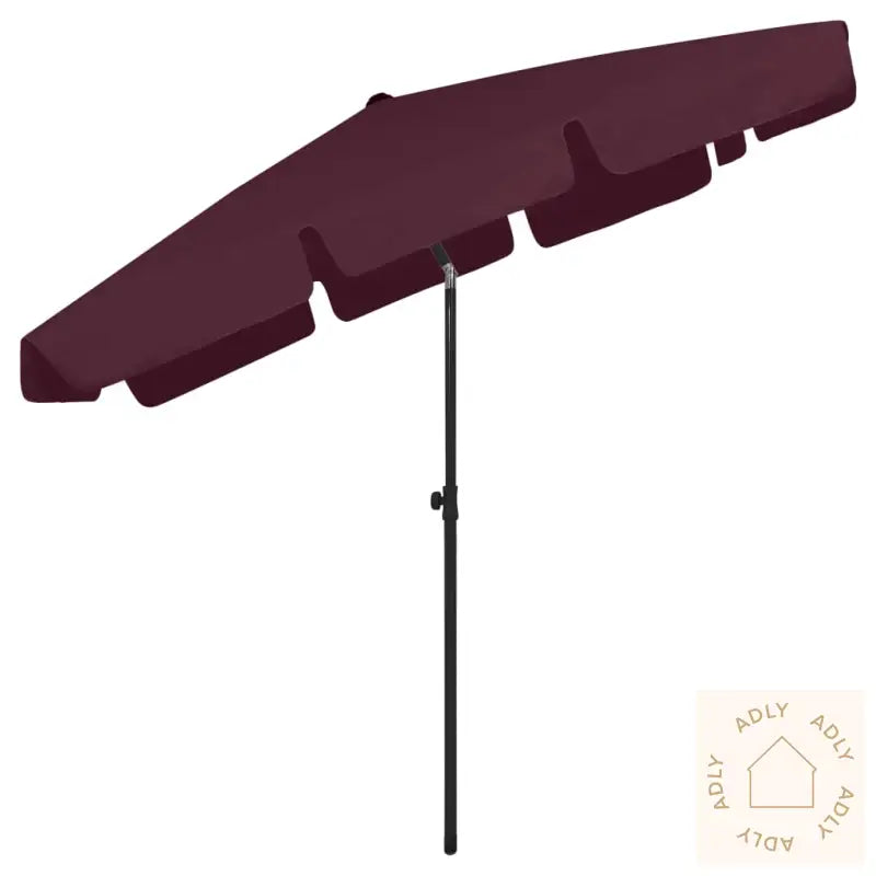 Strandparasoll Vinrød 200X125 Cm
